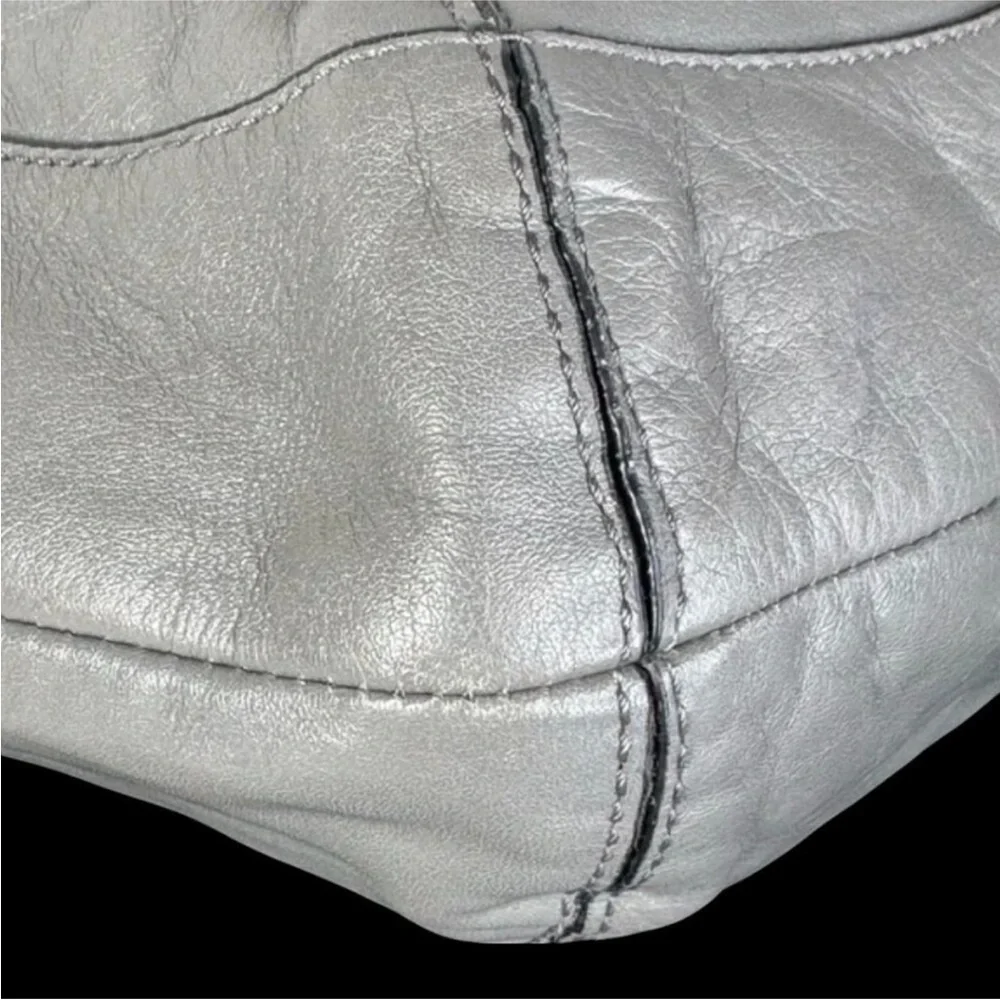 Coach Kristin Spectator Smooth Leather Snake Embossed Hobo Shoulder Bag